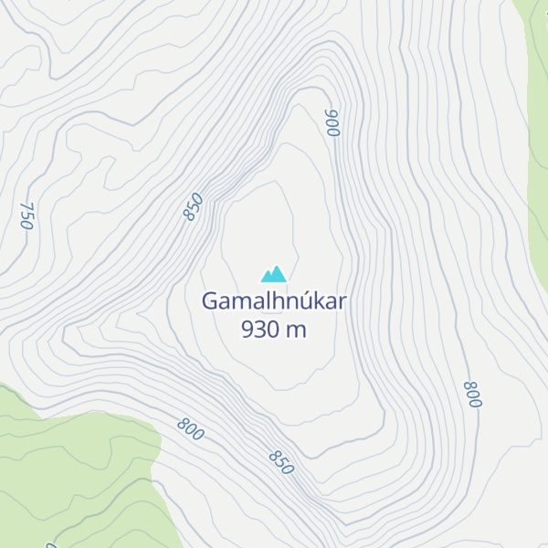 Map of Gamalhnúkar