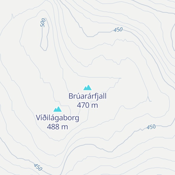 Map of Brúarárfjall