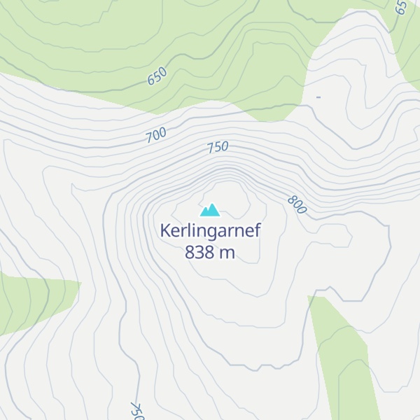 Map of Kerlingarnef
