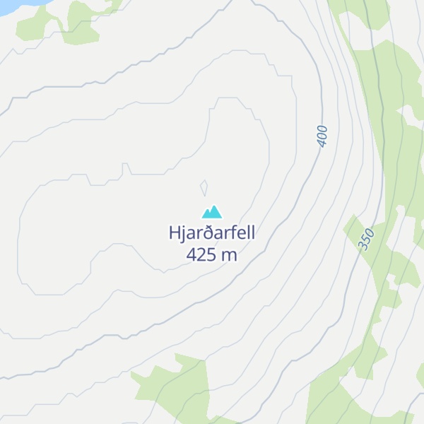 Map of Hjarðarfell