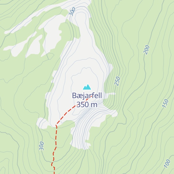 Map of Bæjarfell