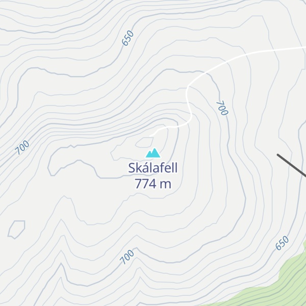 Map of Skálafell