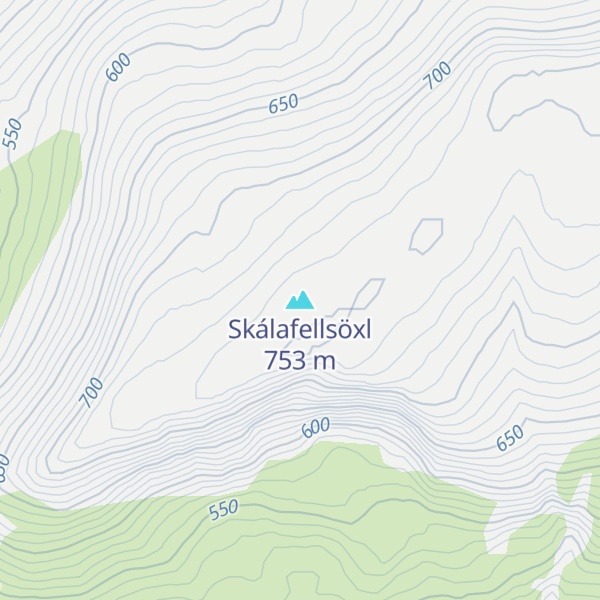 Map of Skálafellsöxl