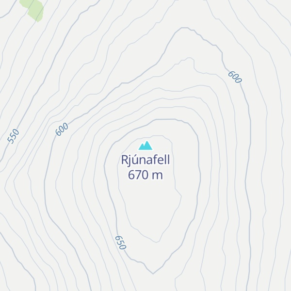 Map of Rjúnafell