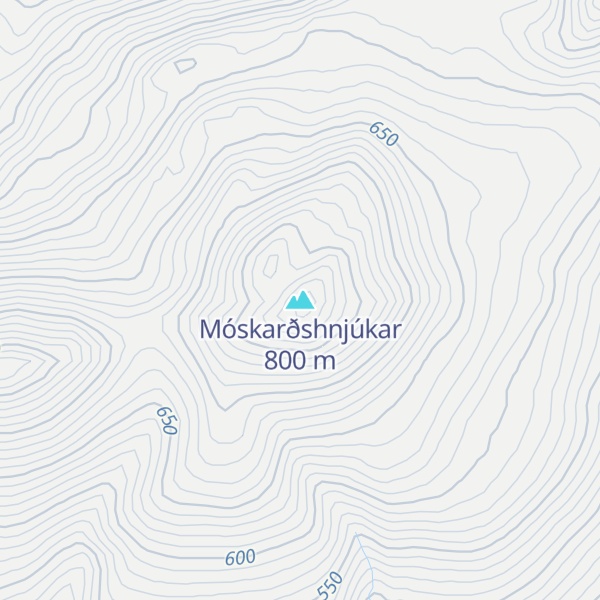 Map of Móskarðshnjúkar