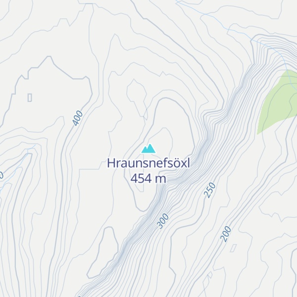 Map of Hraunsnefsöxl