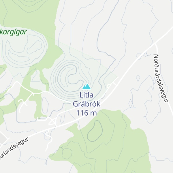 Map of Litla Grábrók