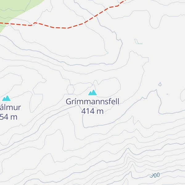 Map of Grímmannsfell