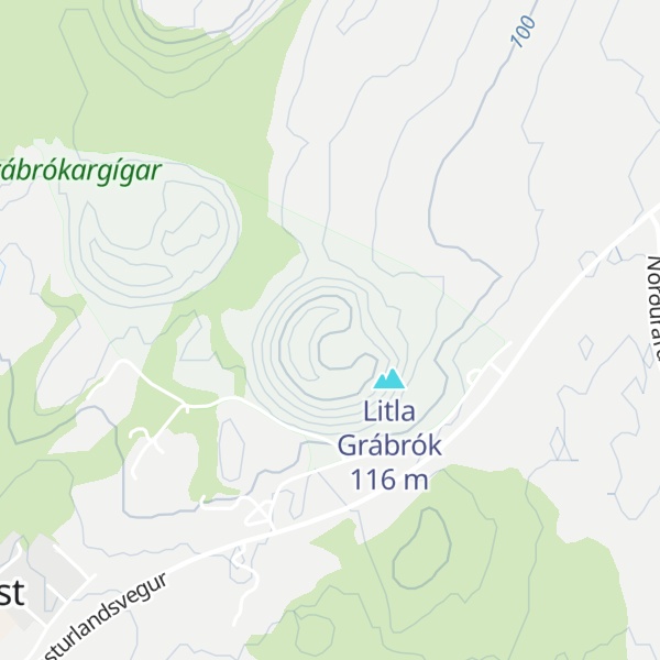 Map of Stóra Grábrók