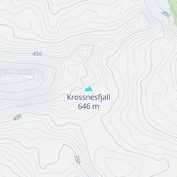 Map of Krossnesfjall