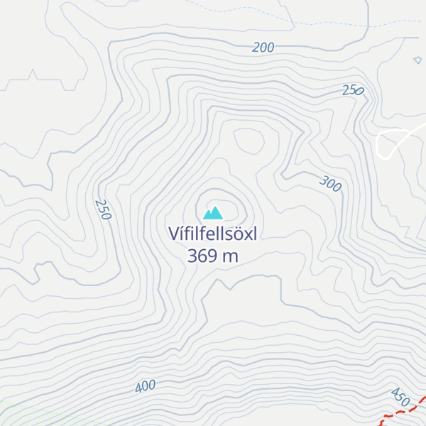Map of Vífilfellsöxl