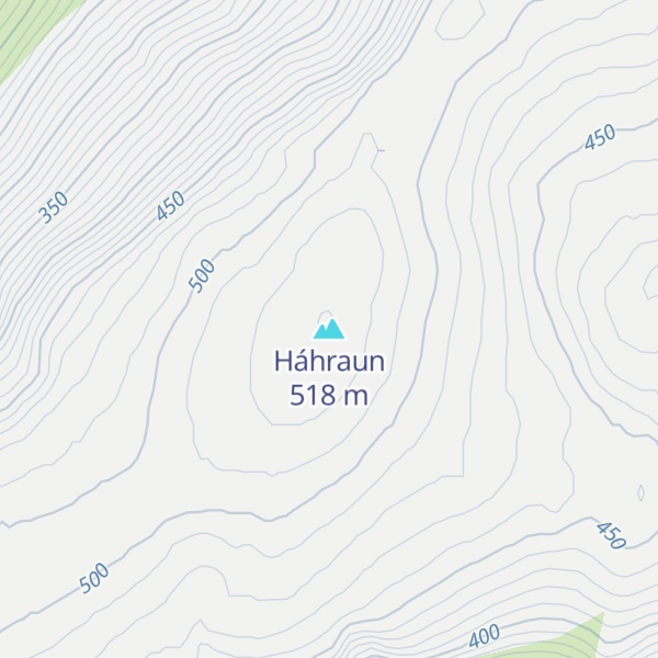 Map of Háhraun