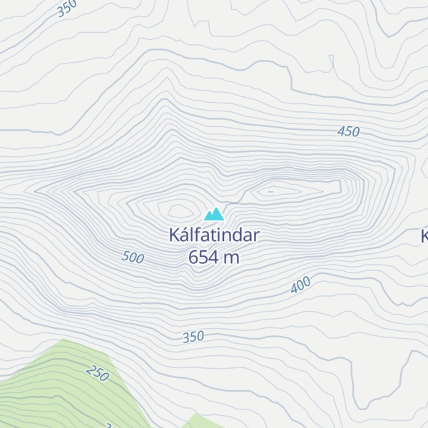 Map of Kálfatindar