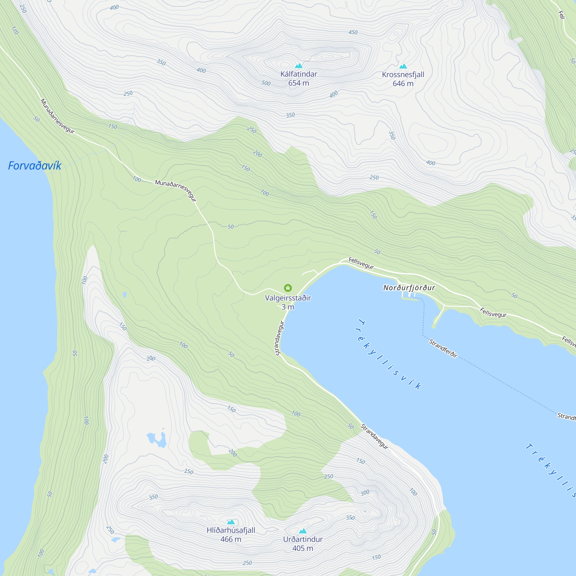 Valgeirsstaðir map
