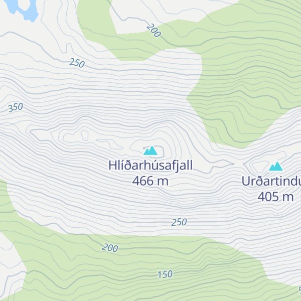 Map of Hlíðarhúsafjall