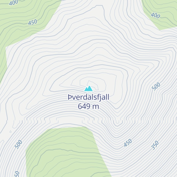 Map of Þverdalsfjall