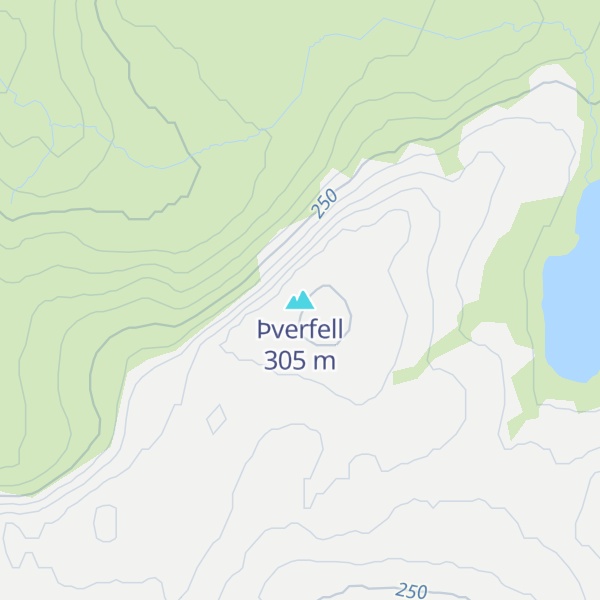 Map of Þverfell