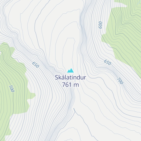 Map of Skálatindur