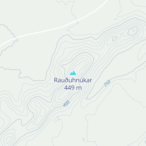 Map of Rauðuhnúkar