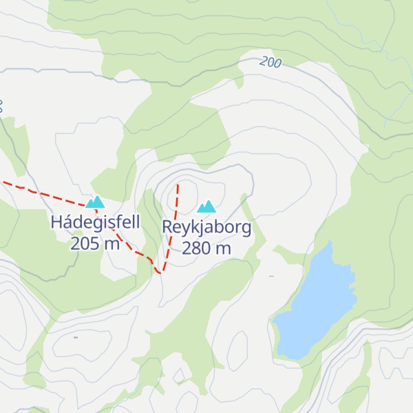 Map of Reykjaborg