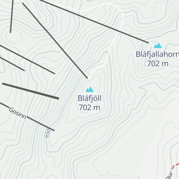 Map of Bláfjöll