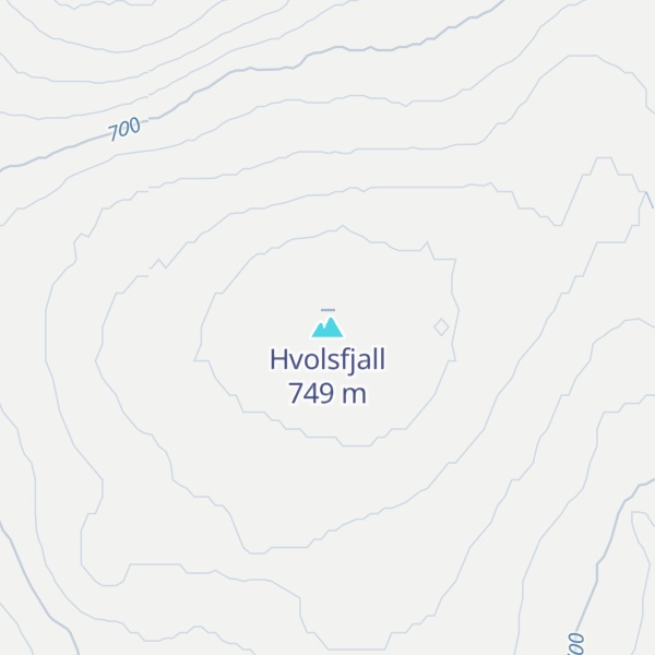 Map of Hvolsfjall