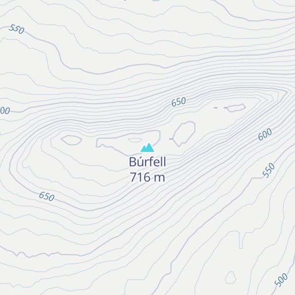 Map of Búrfell