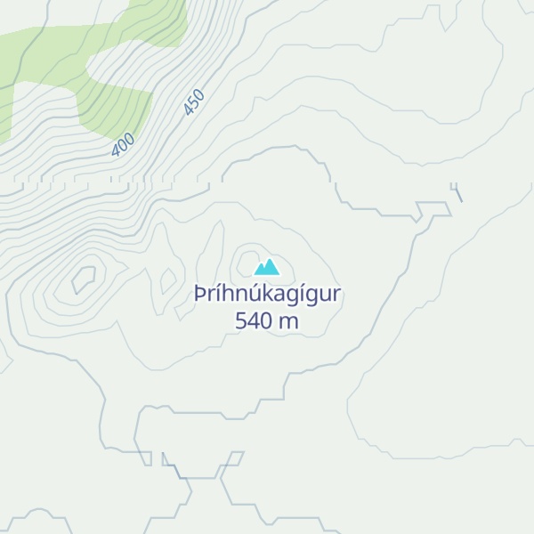 Map of Þríhnúkagígur