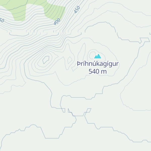 Map of Þríhnúkar