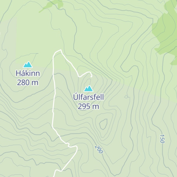 Map of Úlfarsfell