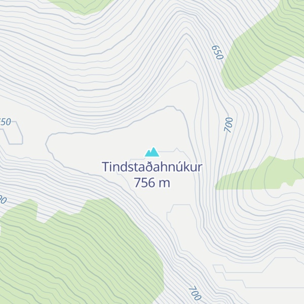 Map of Tindstaðahnúkur
