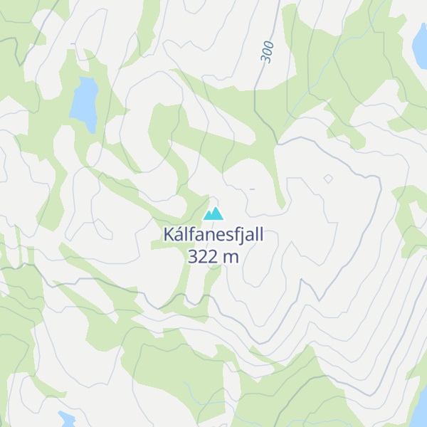 Map of Kálfanesfjall