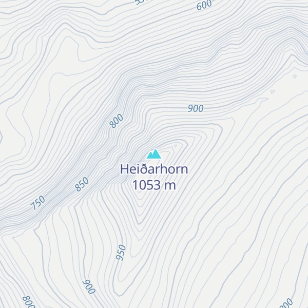 Map of Heiðarhorn