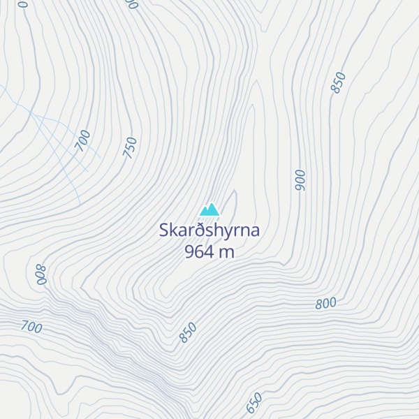 Map of Skarðshyrna