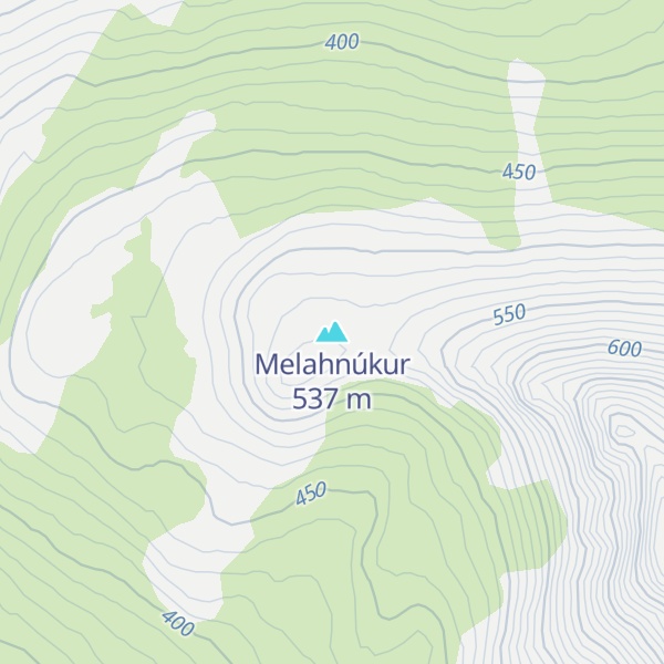 Map of Melahnúkur