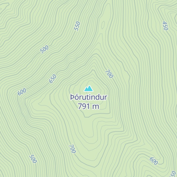 Map of Þórutindur