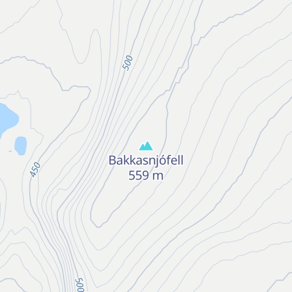 Map of Bakkasnjófell
