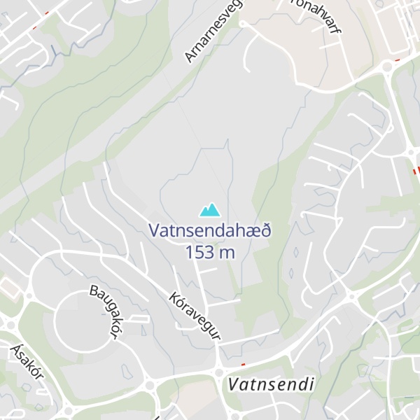 Map of Vatnsendahæð
