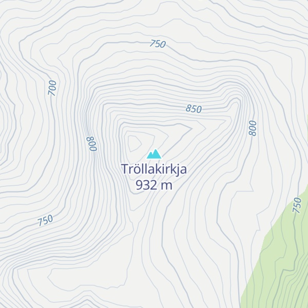 Map of Tröllakirkja