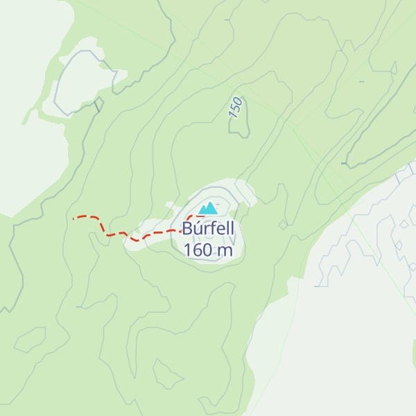 Map of Búrfell