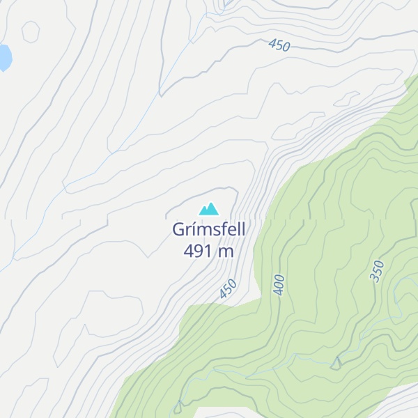 Map of Grímsfell