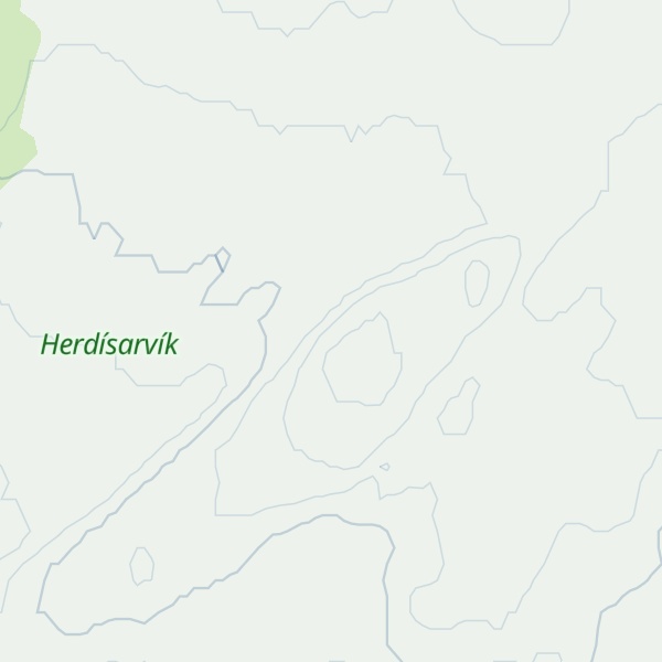 Map of Herdísarvíkurfjall