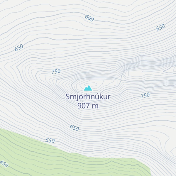 Map of Smjörhnúkur