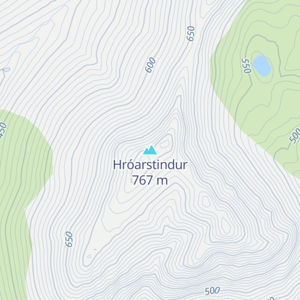 Map of Hróarstindur