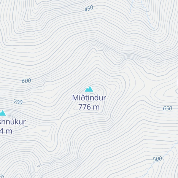 Map of Miðtindur