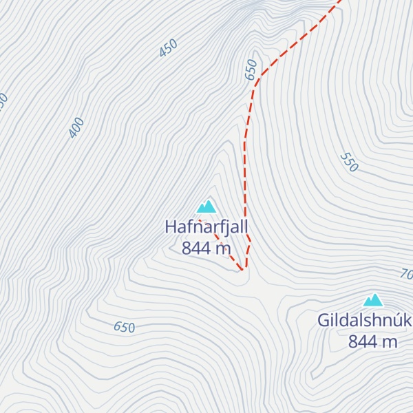 Map of Hafnarfjall