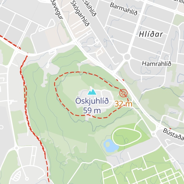 Map of Öskjuhlíð
