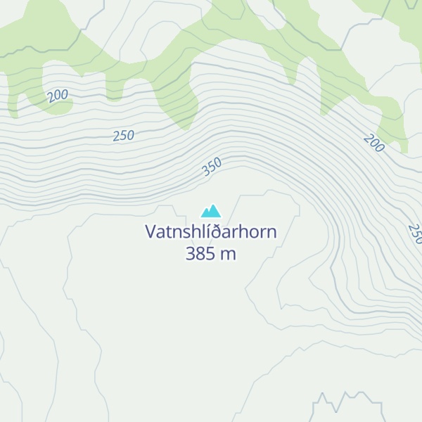 Map of Vatnshlíðarhorn