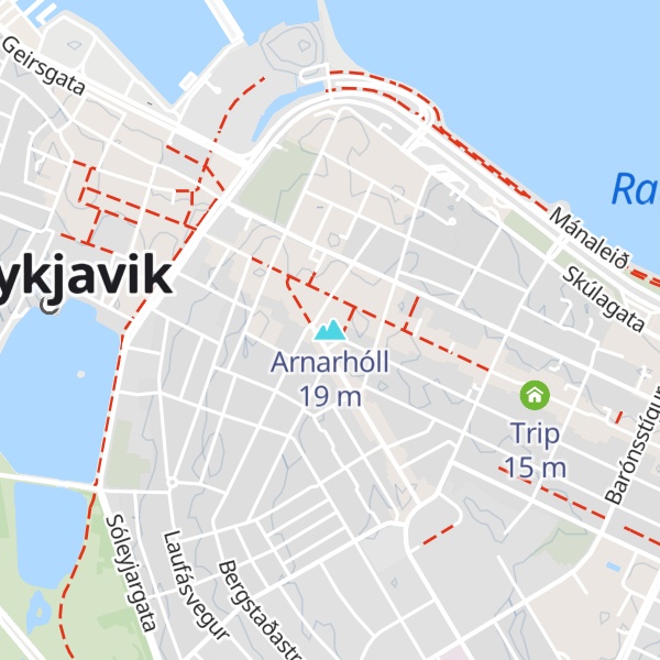 Map of Arnarhóll