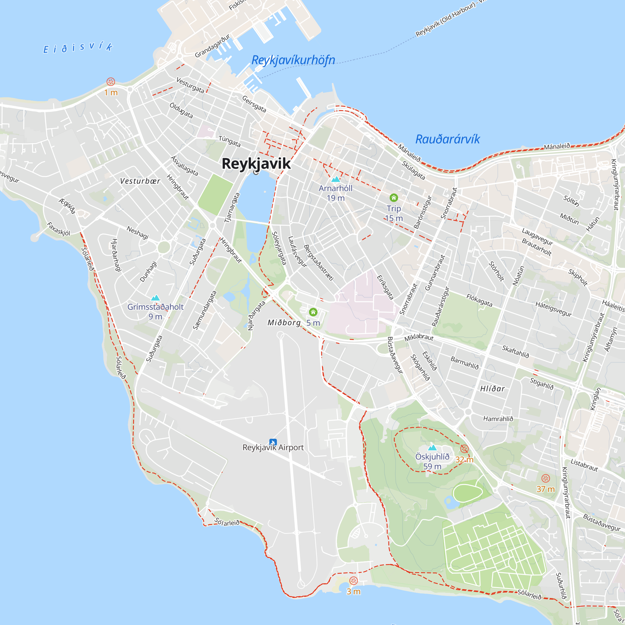 Iceland Travel Assistance map